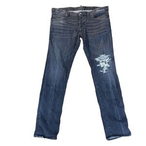 Dsquared2 Woman's Ripped Jeans Dark Wash Denim 38 Waist Authentic